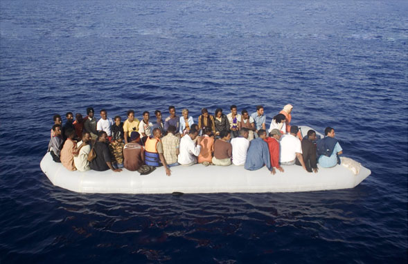 Immigrants attempting to enter Australia by boat, 2014
