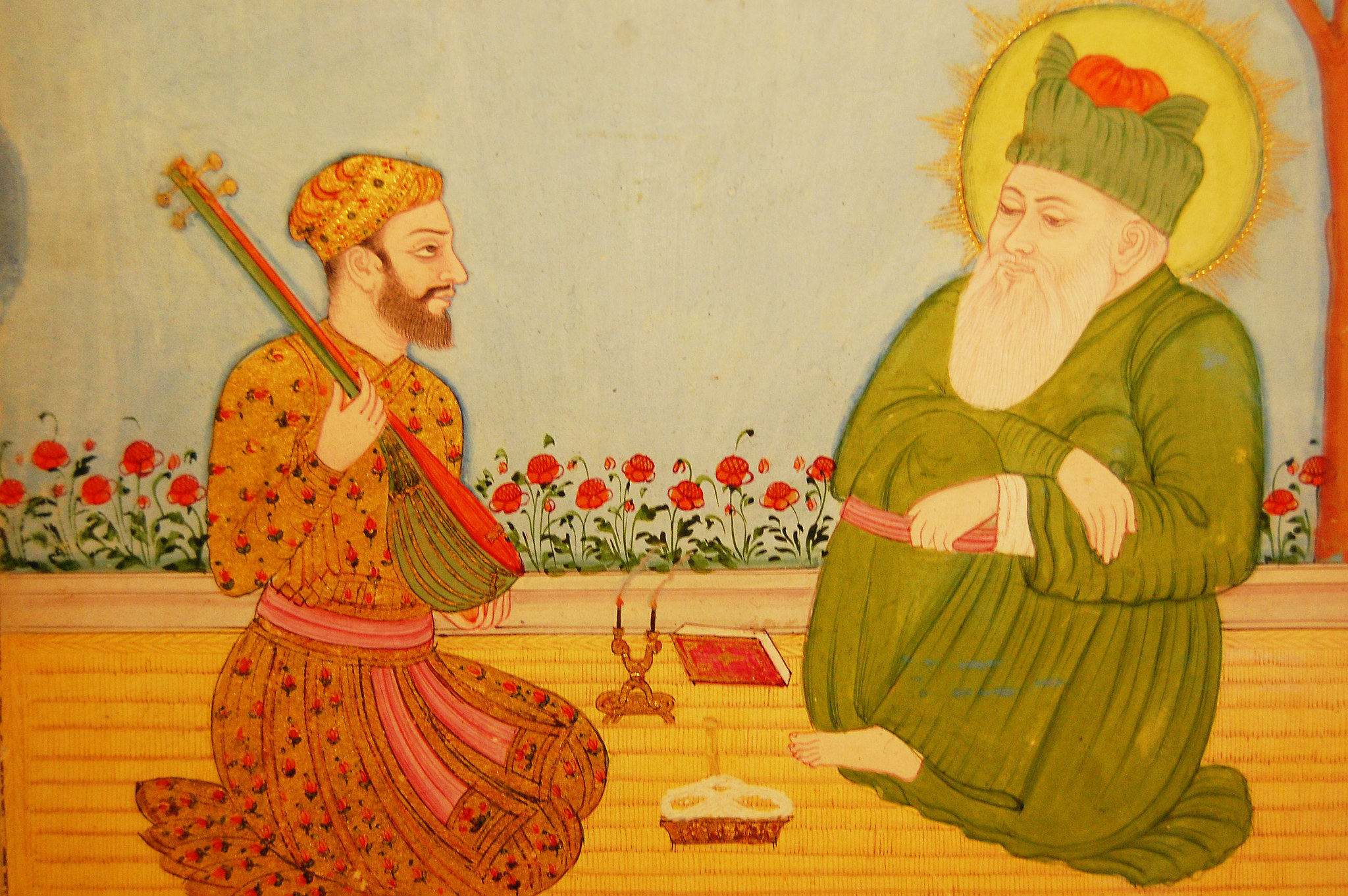 Painting of Amir Khusro reciting a ghazal