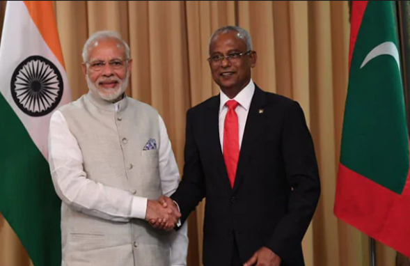 Indian Prime Minister, Narendra Modi discussed bilateral ties with Maldivian President, Ibrahim Mohamed Solih on Monday.