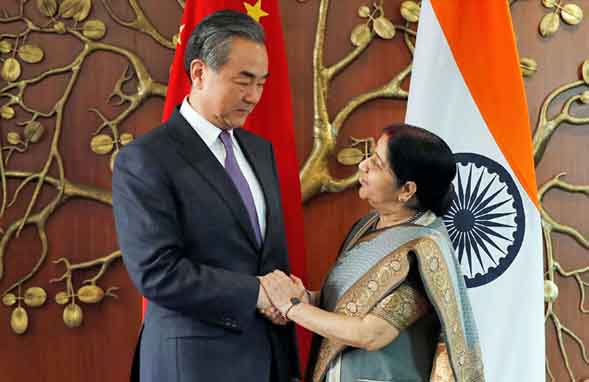 Indian Minister of External Affairs, Sushma Swaraj met Chinese Foreign Minister, Wang Yi for High Level Meeting in New Delhi