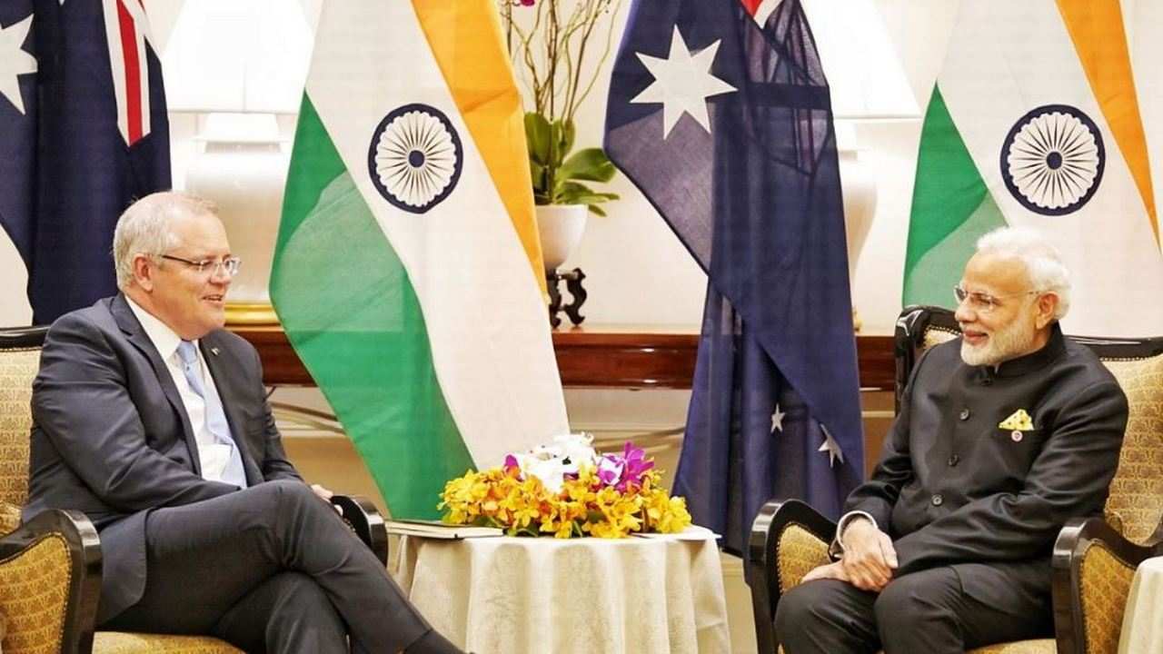Prime Minister Narendra Modi with Prime Minister of Australia Scott Morrison