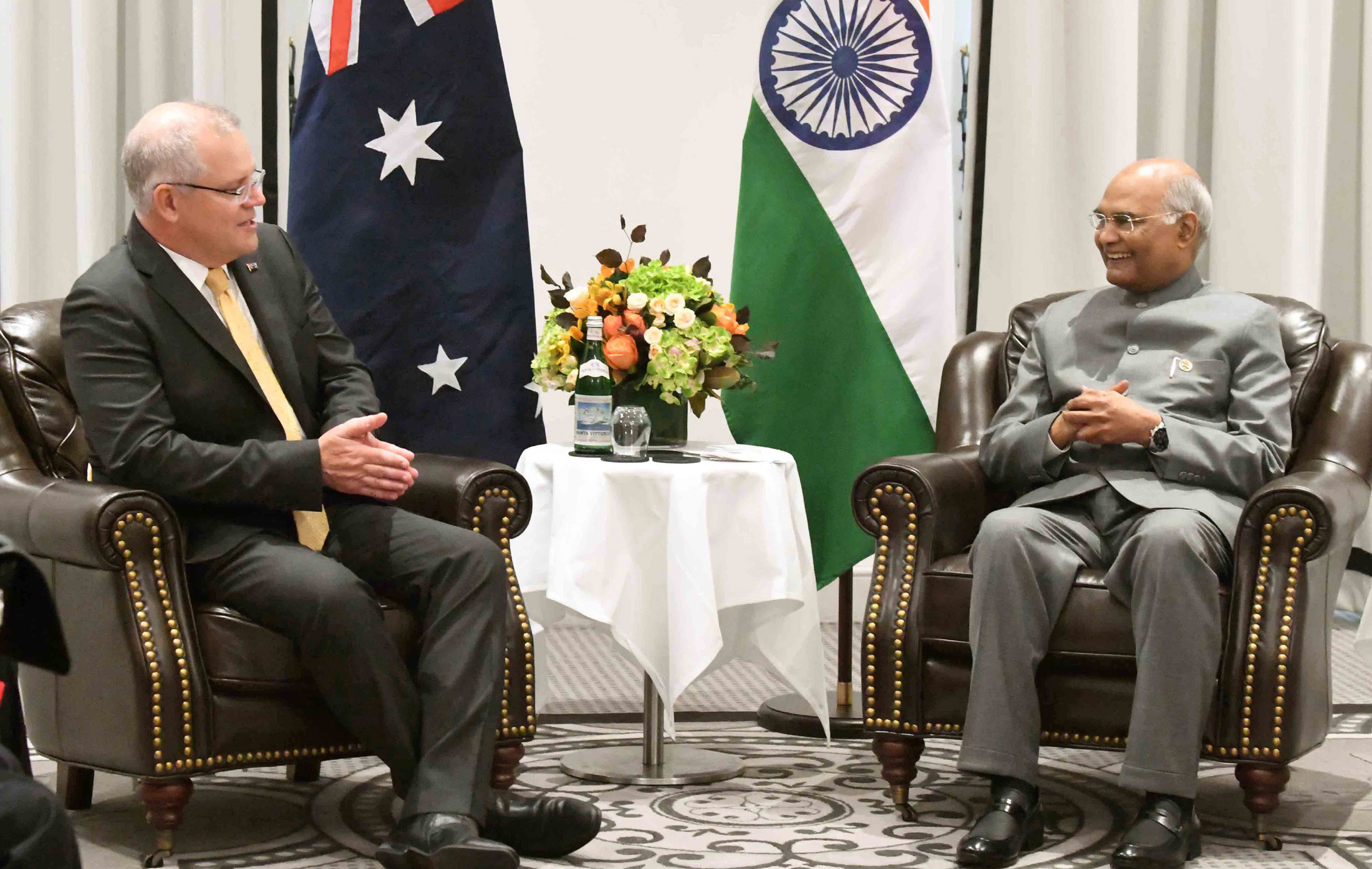 The Prime Minister of Australia, Mr. Scott Morrison calling on the President, Shri Ram Nath Kovind, at Sydney, in Australia on November 22, 2018.