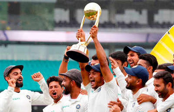 India becomes the first Asian cricket team to win Test series in Australia with its first-ever Test win against the host country.