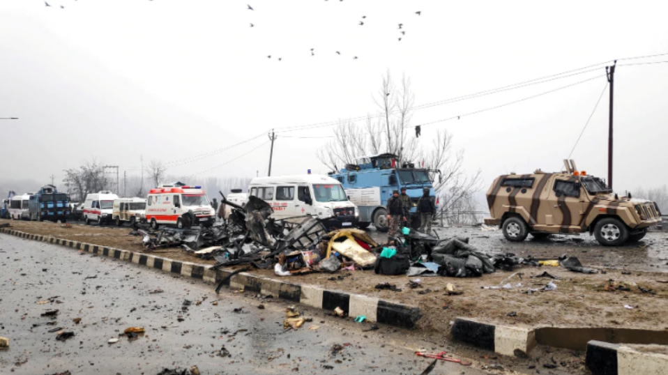 Terrorist attack on CRPF convoys on the Jammu-Srinagar Highway in Pulwama, killed over forty CPRF Jawans on Thursday 