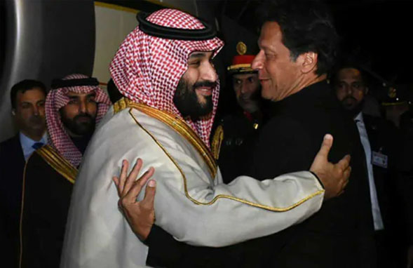 Pakistani PM Imran Khan warmly welcomed Saudi Crown Prince Mohammed Bin Salman during his first state-visit to Pakistan 