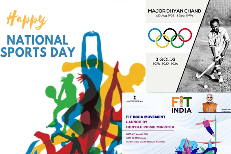 PM Modi launches Fit India Campaign on the birth anniversary of Hockey legend Major Dhyan Chand