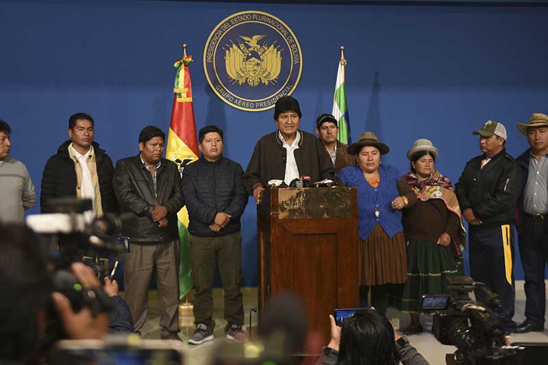 Evo Morales resigns as Bolivian President
