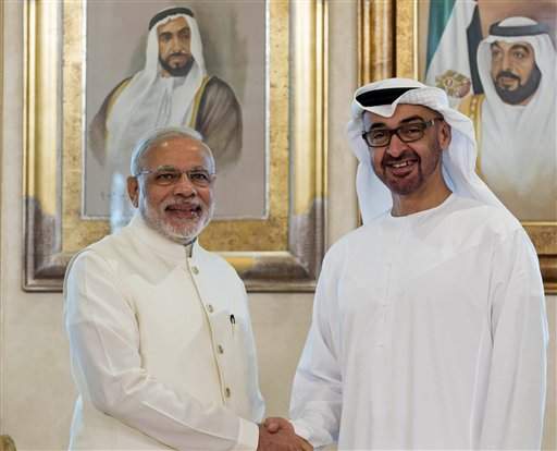 UAE Narendra Modi and Sheikh Mohammed bin Zayed Al Nahyan