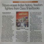 Tripura’s Left Front government has removed Indian history from Class 9 textbooks altogether.