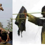 The Left supporters vandalized the statue of Rajiv Gandhi in a similar fashion in Agartala, Barjala and Udaipur when they were in power.