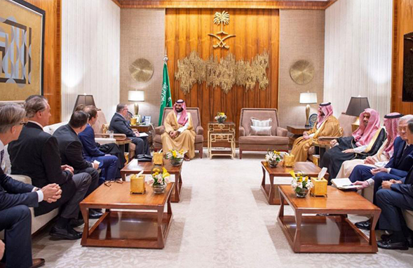 Crown Prince of Saudi Arabia meets a delegation of US evangelical leaders