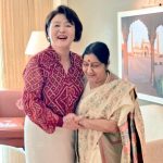 The Minister for External Affairs, Smt. Sushma Swaraj calls on the First Lady of the Republic of Korea, Mrs Kim Jung-sook. India and the Republic of Korea share a special strategic partnership since 2015 and the relations have deepened and diversified in recent years.