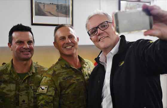 Australian Prime Minister, Scott Morrison flew down to Iraq on Thursday for a pre-Christmas meet with Australian troops