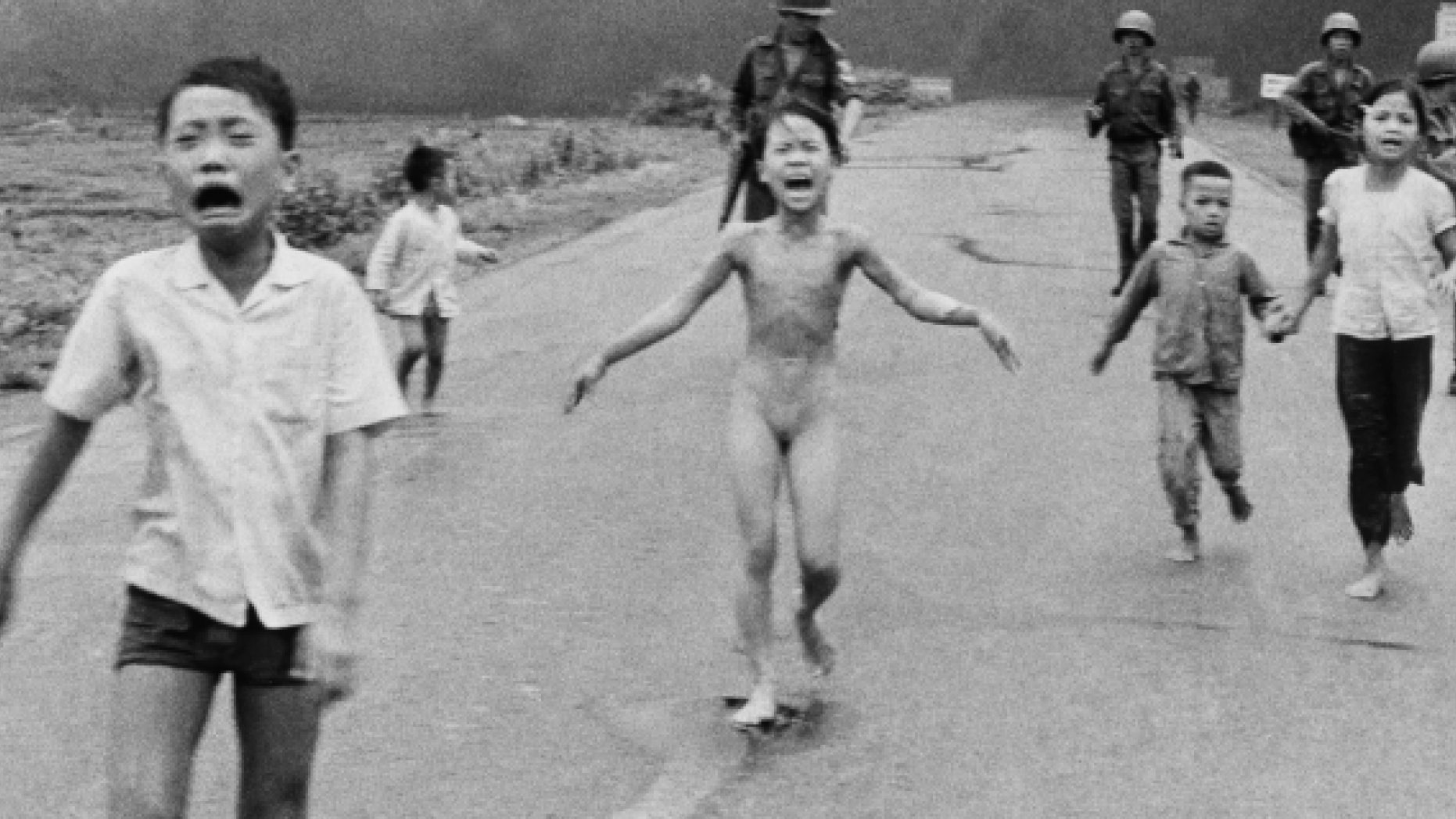 Pulitzer Prize-winning photograph, taken during the Vietnam War – Napalm bombing, by Associate Press photographer Nick Ut in 1972