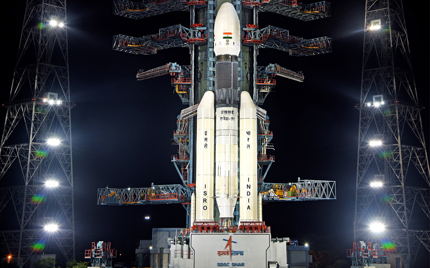 Chandrayaan-2 launch vehicle in Sri Harikota, Andhra Pradesh