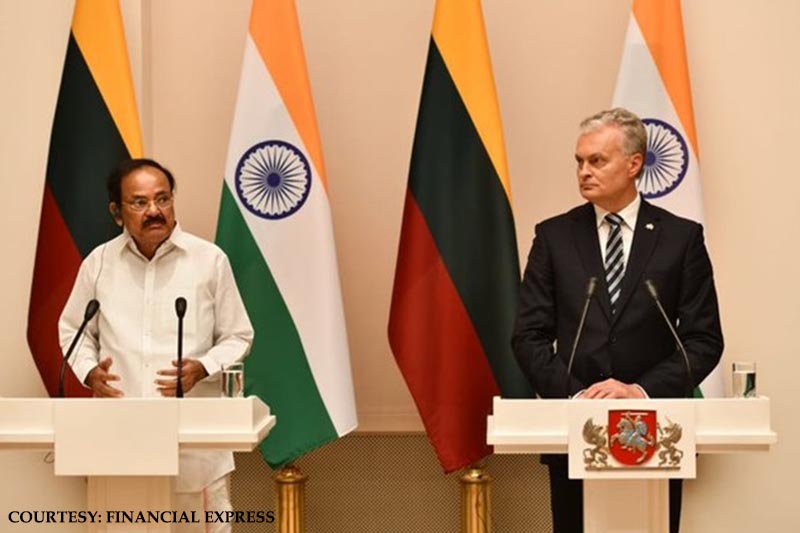 Venkaiah Naidu holds bilateral talks with Lithuanian President