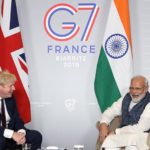 PM Modi talks to Boris Johnson at the G7 summit