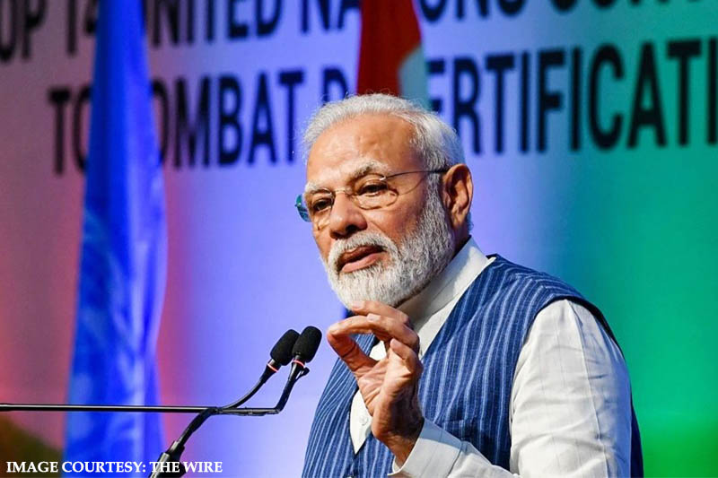 PM Modi announces the government’s resolve to tackle land degradation