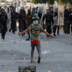 Iraqi security forces deployed in large number.