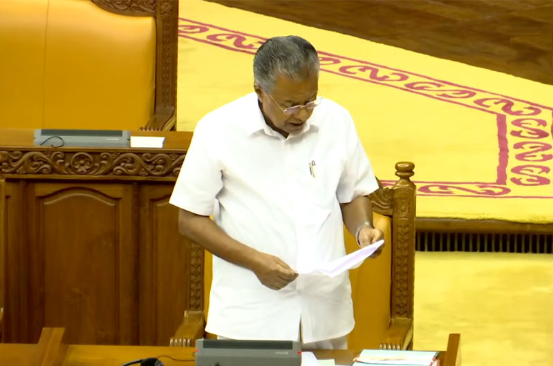 Pinarayi Vijayan moved the resolution in the state assembly