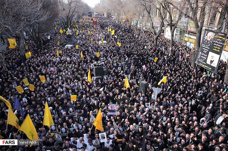 A sea of supporters in Iran over the death of Iran Quds Force Chief Gen Solemani