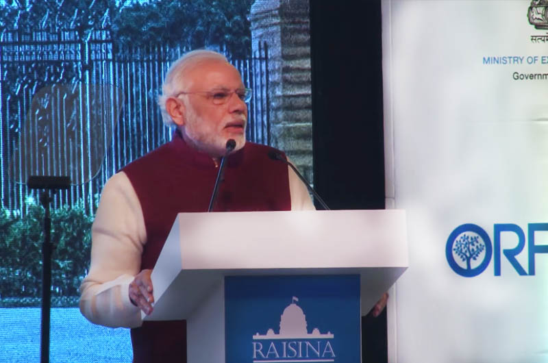 Prime Minister Narendra Modi at the Raisina Dialogue 2020 in New Delhi