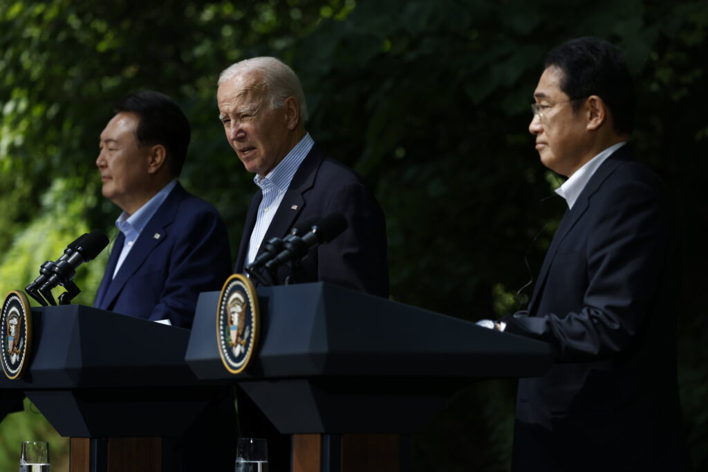 The Trilateral Leaders’ Summit between Japan-U.S-ROK at Camp David ...