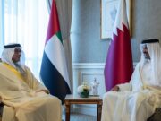 HH Sheikh Tamim Meets UAE Vice President at Asian Cooperation Dialogue Summit