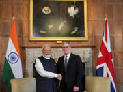 Modi arrives in UK, Signs Landmark Trade Deal with PM Starmer
