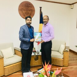 CEO & Publisher of Diplomacy & Beyond Plus with the Hon. Vice President of the Republic of Seychelles CEO & Publisher of Diplomacy & Beyond Plus with the Hon. Vice President of the Republic of Seychelles