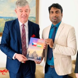 CEO & Publisher of Diplomacy & Beyond Plus with the Hon. Ambassador of Czech Republic to India. CEO & Publisher of Diplomacy & Beyond Plus with the Hon. Ambassador of Czech Republic to India.